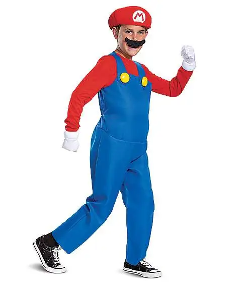 Spirit Halloween Kids Mario Costume Deluxe- Mario Bros. 3 Spirit Halloween Kids Mario Costume Deluxe- Mario Bros.