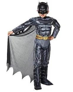 Spirit Halloween Kids Grey And Black 3D Batman Costume - DC Comics -Mens Costumes Shop 01289404 c