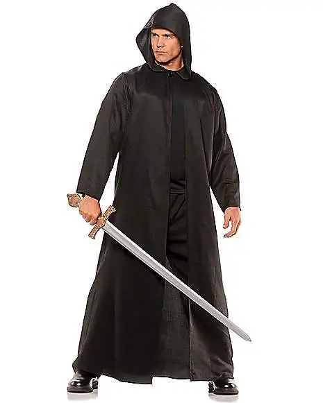 Spirit Halloween Adult Black Hooded Cloak 3 Spirit Halloween Adult Black Hooded Cloak