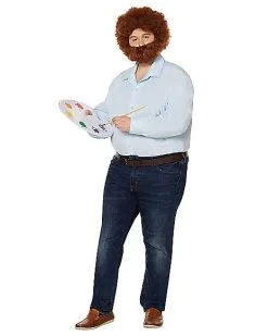 Spirit Halloween Adult Bob Ross Costume - Firefly -Mens Costumes Shop 01369651 c