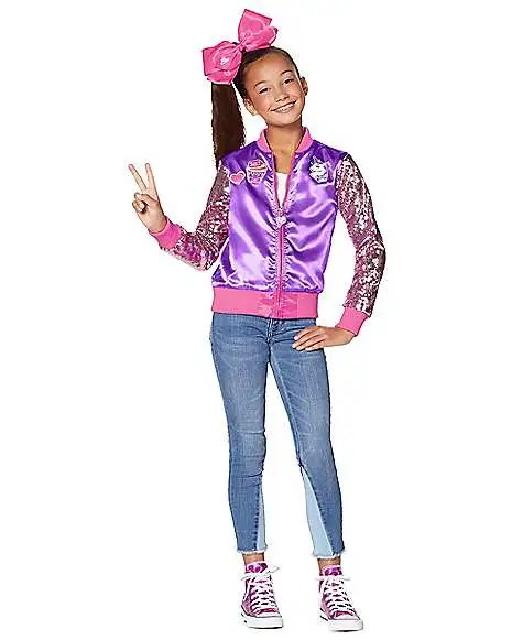 Spirit Halloween Kids JoJo Siwa Bomber Jacket 5 Spirit Halloween Kids JoJo Siwa Bomber Jacket - Image 3