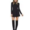 Spirit Halloween Black Hooded Dress 1 Spirit Halloween Black Hooded Dress -Mens Costumes Shop 01431592 a