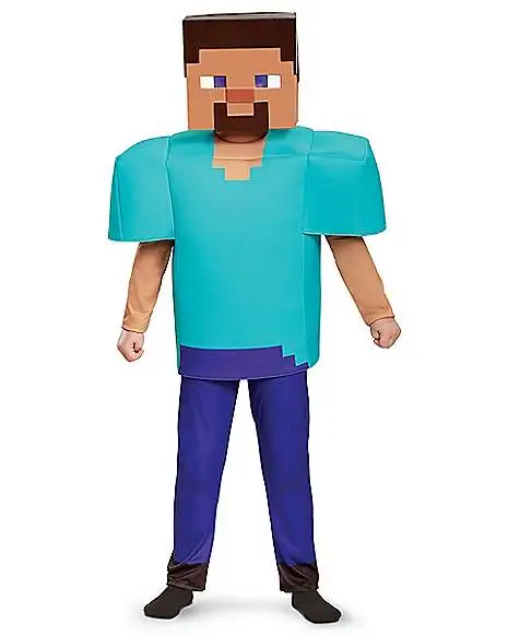 Spirit Halloween Kids Steve Costume Deluxe - Minecraft 3 Spirit Halloween Kids Steve Costume Deluxe - Minecraft