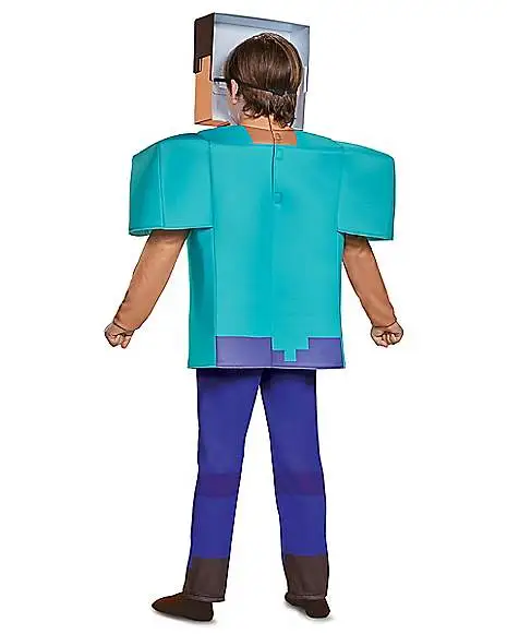 Spirit Halloween Kids Steve Costume Deluxe - Minecraft 4 Spirit Halloween Kids Steve Costume Deluxe - Minecraft - Image 2