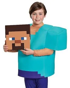 Spirit Halloween Kids Steve Costume Deluxe - Minecraft 11 Spirit Halloween Kids Steve Costume Deluxe - Minecraft -Mens Costumes Shop 01448075 e