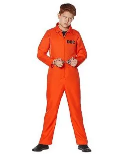 Spirit Halloween Kids Escaped Convict Costume -Mens Costumes Shop 01456821 a