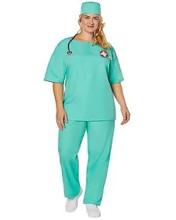 Spirit Halloween Adult ER Surgeon Plus Size Costume -Mens Costumes Shop 01463249 d