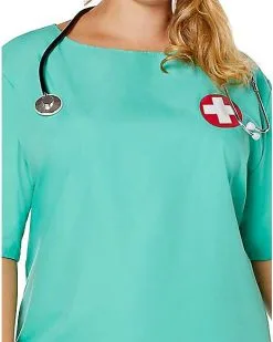 Spirit Halloween Adult ER Surgeon Plus Size Costume -Mens Costumes Shop 01463249 f