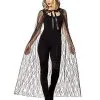 Spirit Halloween Adult Black Lace Cape