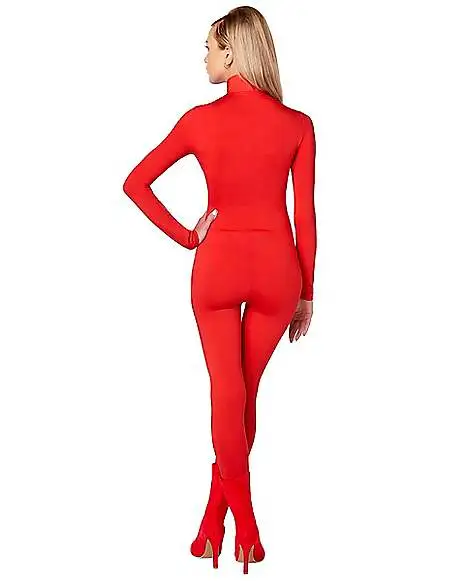 Spirit Halloween Adult Zip Up Catsuit 4 Spirit Halloween Adult Zip Up Catsuit - Image 2