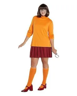 Spirit Halloween Adult Velma Costume - Scooby-Doo -Mens Costumes Shop 01538081 c