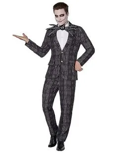 Mens Costumes Shop 35 Spirit Halloween Adult Jack Skellington Suit - The Nightmare Before Christmas