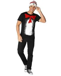 Mens Costumes Shop 33 Spirit Halloween Adult Cat In The Hat Costume Kit - Dr. Seuss