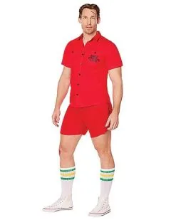 Spirit Halloween Adult Camp Crystal Lake Button Down Shirt - Friday The 13th -Mens Costumes Shop 01565647 c