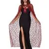 Spirit Halloween Adult Burgundy Lace Cape 2 Spirit Halloween Adult Burgundy Lace Cape -Mens Costumes Shop 01574193 a