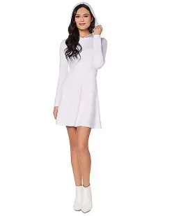 Spirit Halloween Adult White Long Sleeve Dress