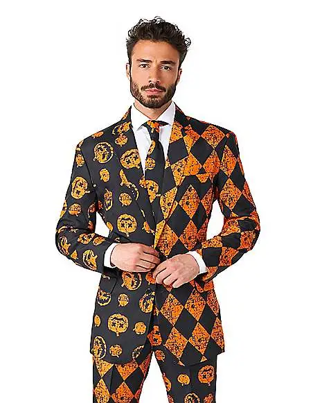 Spirit Halloween Adult Distressed Pumpkin Party Suit 3 Spirit Halloween Adult Distressed Pumpkin Party Suit