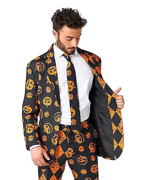 Spirit Halloween Adult Distressed Pumpkin Party Suit 6 Spirit Halloween Adult Distressed Pumpkin Party Suit - Image 4
