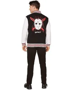 Spirit Halloween Adult Jason Voorhees Varsity Jacket - Friday The 13th -Mens Costumes Shop 01587211 c