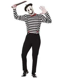 Spirit Halloween Adult Creepy Mime Costume