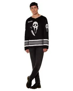 Spirit Halloween Adult Ghost Face Jersey -Mens Costumes Shop 01591049 c