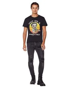 Spirit Halloween Happy Leatherface T Shirt - Texas Chainsaw Massacre 7 Spirit Halloween Happy Leatherface T Shirt - Texas Chainsaw Massacre -Mens Costumes Shop 01598036 c