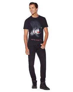 Spirit Halloween Hi Georgie Pennywise T Shirt - It -Mens Costumes Shop 01598119 c