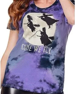 Spirit Halloween Tie Dye Come We Fly T Shirt - Hocus Pocus 9 Spirit Halloween Tie Dye Come We Fly T Shirt - Hocus Pocus -Mens Costumes Shop 01601350 d