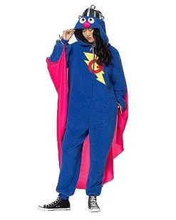 Spirit Halloween Adult Super Grover Union Suit - Sesame Street -Mens Costumes Shop 01601558 c