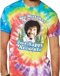 Spirit Halloween Happy Accidents Tie Dye Bob Ross T Shirt 8 Spirit Halloween Happy Accidents Tie Dye Bob Ross T Shirt -Mens Costumes Shop 03211547 c