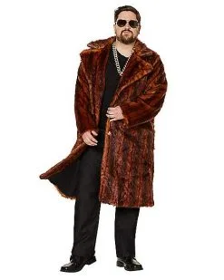 Spirit Halloween Faux Fur Coat -Mens Costumes Shop 07521479 e