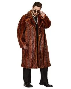 Spirit Halloween Faux Fur Coat -Mens Costumes Shop 07521479 g