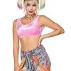 Spirit Halloween Velour Harley Quinn Crop Top - Birds Of Prey 1 Spirit Halloween Velour Harley Quinn Crop Top - Birds Of Prey -Mens Costumes Shop 07563075 a