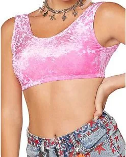Spirit Halloween Velour Harley Quinn Crop Top - Birds Of Prey -Mens Costumes Shop 07563075 c