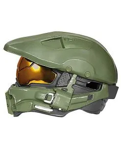 Spirit Halloween Kids Master Chief Light-Up Helmet Deluxe - Halo -Mens Costumes Shop 07651862 c